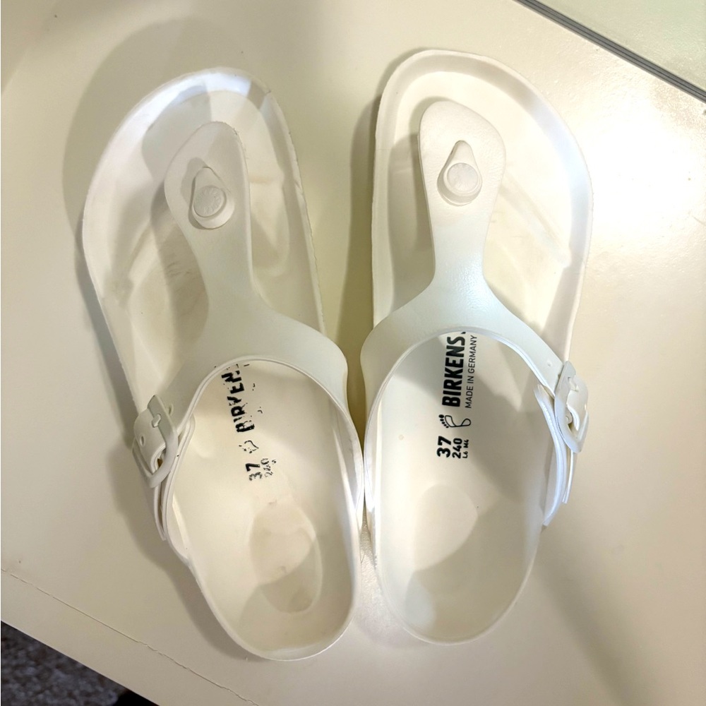 Birkenstock Gizeh EVA White Women's 37 gently worn